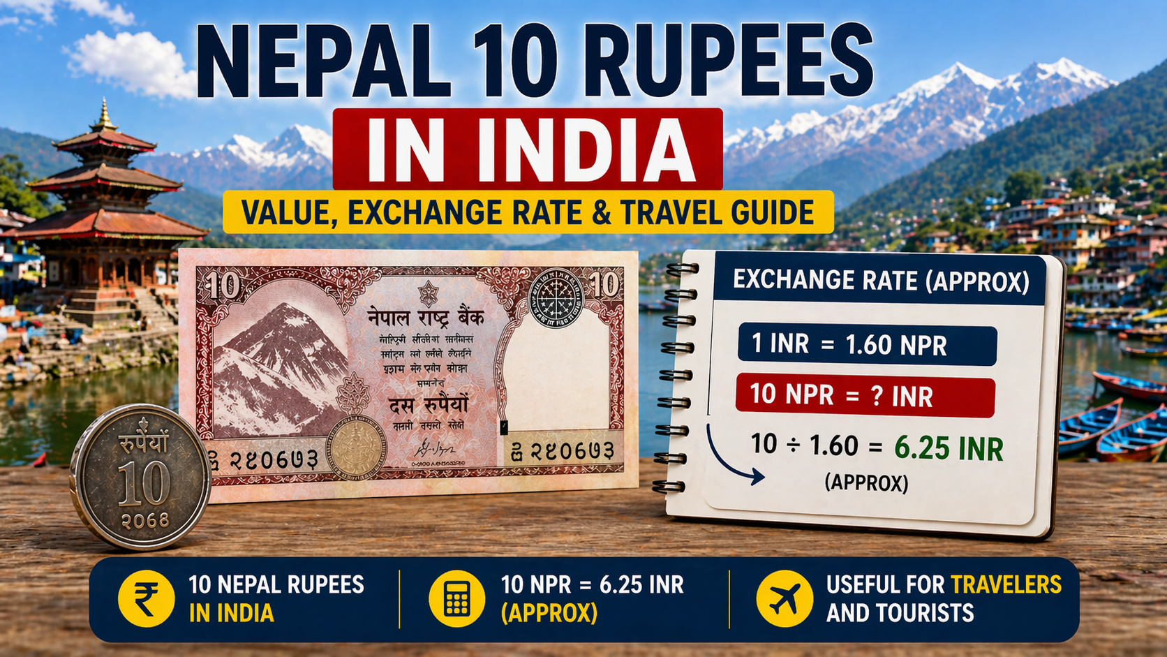 Nepal 10 Rupees in India