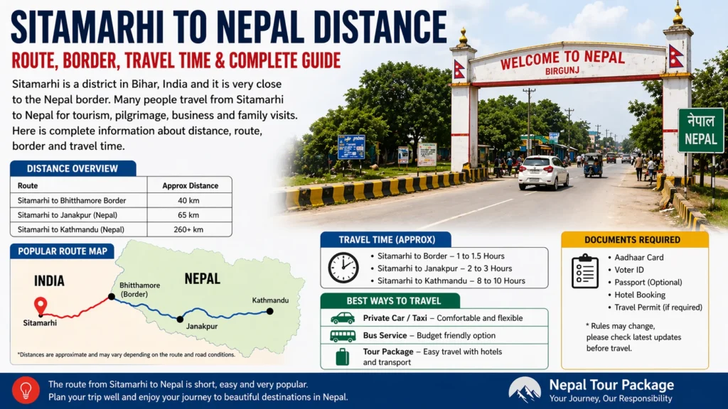 Sitamarhi to Nepal Distance