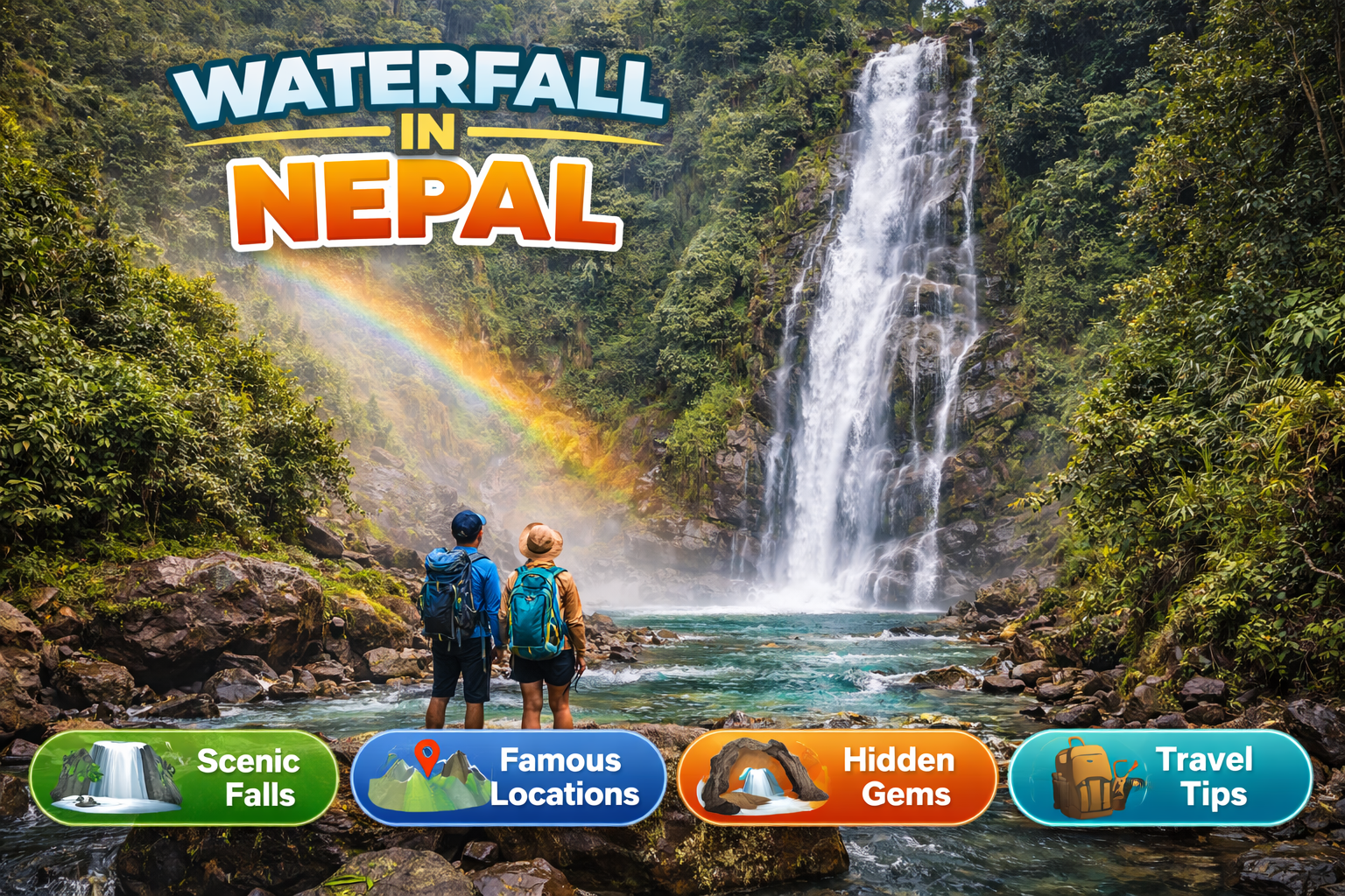 Waterfall in Nepal