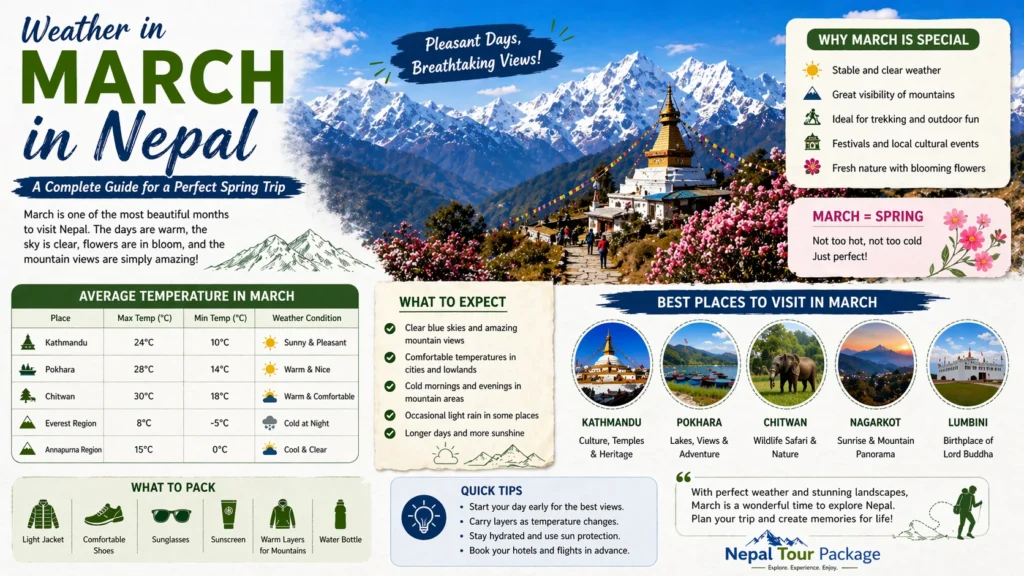 Weather in March in Nepal