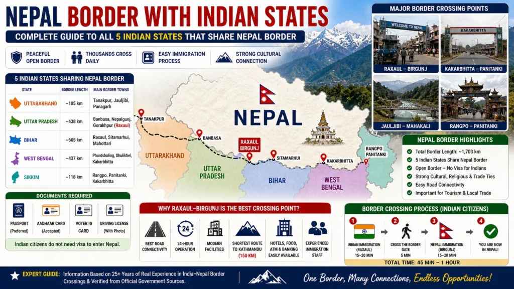 Nepal Border with Indian States