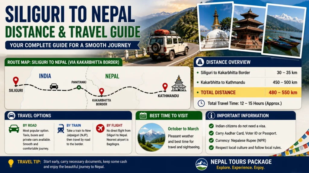 Siliguri to Nepal Distance